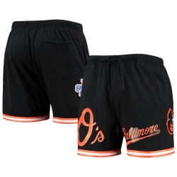 Men Baltimore Orioles Black Team Logo Mesh Shorts