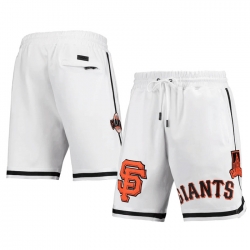 Men San Francisco Giants White Team Shorts