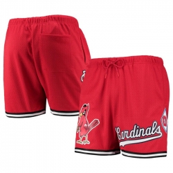 Men St  Louis Cardinals Red Team Logo Mesh Shorts