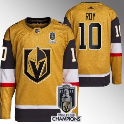 Men Women Youth Vegas Golden Knights #10 Nicolas Roy Gold 2023 Stanley Cup Champions Stitched Jersey