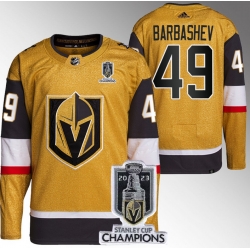 Men Women Youth Vegas Golden Knights #49 Ivan Barbashev Gold 2023 Stanley Cup Champions Stitched Jersey