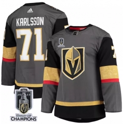 Men Women Youth Vegas Golden Knights #71 William Karlsson Gray 2023 Stanley Cup Champions Stitched Jersey