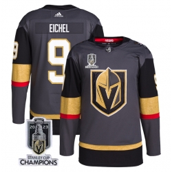 Men Women Youth Vegas Golden Knights #9 Jack Eichel Gray 2023 Stanley Cup Champions Stitched Jersey