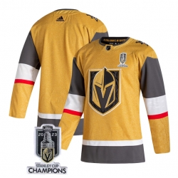 Men Women Youth Vegas Golden Knights Blank Gold 2023 Stanley Cup Champions Stitched Jersey
