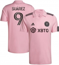 Men Miami Suarez Pink Soccer jersey
