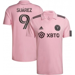 Men Miami Suarez Pink Soccer jersey