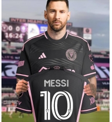 Men's Inter Miami CF Lionel Messi #10 2023 Black Pink Soccer Jersey II