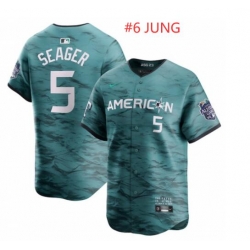 6 JUNG Teal 2023 All Star Stitched Baseball Jersey