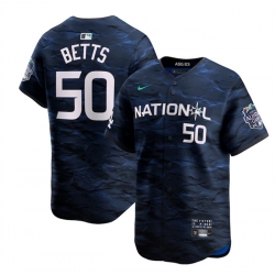 Men Los Angeles Dodgers 50 Mookie Betts Royal 2023 All Star Cool Base Stitched Jersey