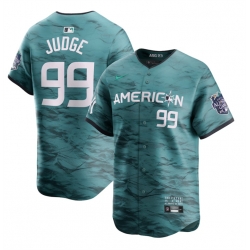 Men New York Yankees 99 Aaron Judge Teal 2023 All Star Cool Base Stitched Baseball Jersey