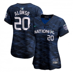 Women New York Mets 20 Pete Alonso Royal 2023 All Star Stitched Baseball Jersey