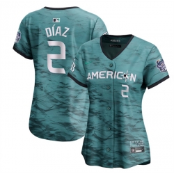Women Tampa Bay Rays 2 Yandy D EDaz Teal 2023 All Star Stitched Baseball Jersey