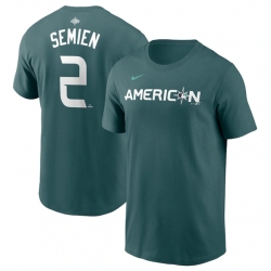 Men Texas Rangers 2 Marcus Semien Teal 2023 All Star Name Number T Shirt