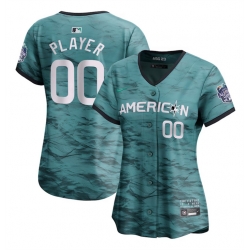 Women Active Player Custom 2023 All Star Teal Stitched Baseball Jersey
