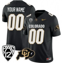 Colorado Buffaloes Active Player Custom Black 2023 Fuse Stitched Football Jersey