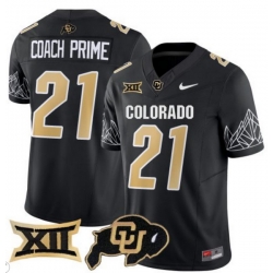 Men Colorado Buffaloes #21 Coach Prime Black Vapor Limited Stitched Football Jersey