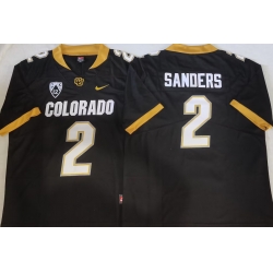 Men Colorado Buffaloes Shedeur Sanders #2 Black Stitched Football Jersey II