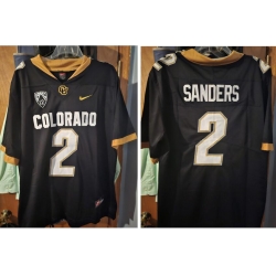 Men Colorado Buffaloes Shedeur Sanders #2 Black Vapor Limited Black Stitched Jersey