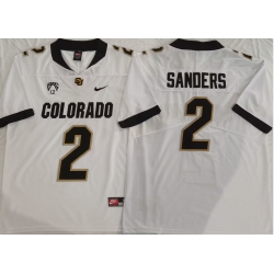 Men Colorado Buffaloes Shedeur Sanders #2 White Stitched Football Jersey II