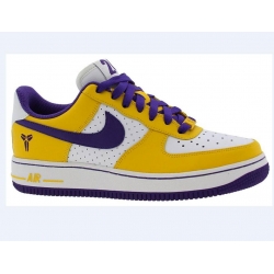 Men Air Force One Purple Yellow Lakers Kobe Bryant Shoes