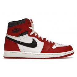 Men Nike Air Jordan 1 Red White Retro High OG Shoes