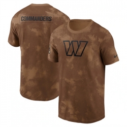 Men Washington Commanders 2023 Brown Salute To Service Sideline T Shirt
