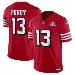 Youth San Francisco 49ers 13 Brock Purdy 2023 F U S E  New Red Vapor Untouchable Limited Stitched Football 2024 Super Bowl LVIII Jersey