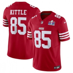 Youth San Francisco 49ers 85 George Kittle Red 2023 F U S E  Vapor Untouchable Limited Stitched Football 2024 Super Bowl LVIII Jersey
