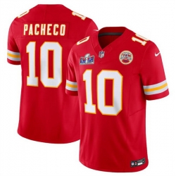 Men Kansas City Chiefs 10 Isiah Pacheco Red 2023 F U S E  Vapor Untouchable Limited Stitched 2024 Super Bowl LVIII Jersey