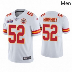 Men Kansas City Chiefs 52 Creed Humphrey White Vapor Untouchable Limited Stitched Football 2024 Super Bowl LVIII Jersey