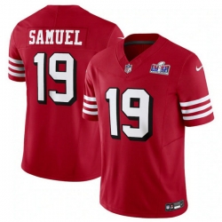 Men San Francisco 49ers 19 Deebo Samuel New Red 2023 F U S E  Vapor Untouchable Limited Stitched Football 2024 Super Bowl LVIII Jersey