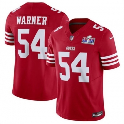 Men San Francisco 49ers 54 Fred Warner Red 2023 F U S E  Vapor Untouchable Limited Stitched Football 2024 Super Bowl LVIII Jersey