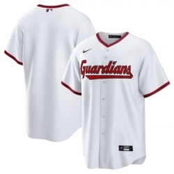 Men Cleveland Guardians Blank White Cool Base Limited Stitched Baseball Jersey