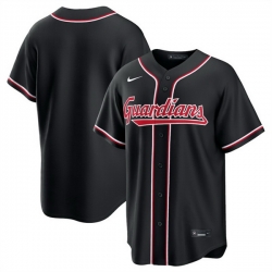 Men Cleveland Guardians Blank 2026 Fashion Replica Black Out Stitched Baseball Jersey