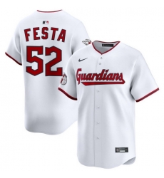 Men Cleveland Guardians Nike White Home Limited Jersey Festa Matt 52
