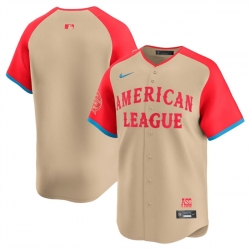 Men American League Blank Cream 2024 All Star Limited Stitched Baseball Jersey