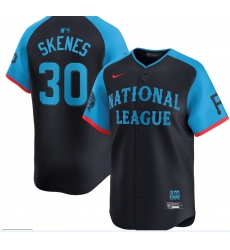 Men National League 30 Paul Skenes Navy 2024 All Star Limited Stitched Baseball Jersey