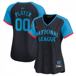 Women National League Active Player Custom Navy 2024 All Star Limited Stitched Baseball Jersey 28Run Small 29