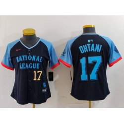 Women National League 17 Shohei Ohtani Navy 2024 All Star Limited Stitched Baseball Jersey 1