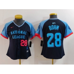 Women National League 28 Alec Bohm Navy 2024 All Star Limited Stitched Baseball Jersey_1