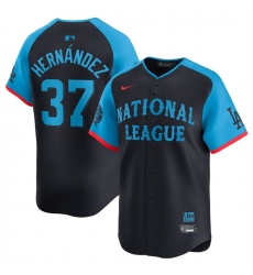 Youth National League 37 Teoscar Hernandez Navy 2024 All Star Limited Stitched Baseball Jersey