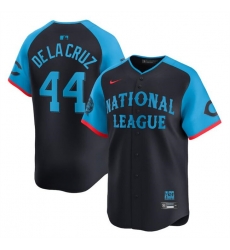 Youth National League 44 Elly De La Cruz Navy 2024 All Star Limited Stitched Baseball Jersey