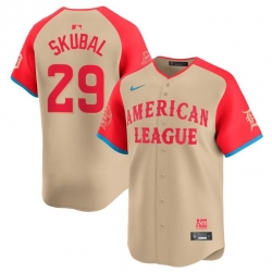 Men American League 29 Tarik Skubal Cream 2024 All Star Limited Stitched Baseball Jersey