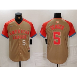 Men American League 5 Corey Seager Cream 2024 All Star Limited Stitched Baseball Jersey 5