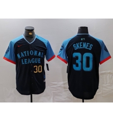 Men National League 30 Paul Skenes Navy 2024 All Star Limited Stitched Baseball Jersey 5