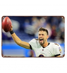 Baltimore Ravens Aluminum Sign 12x8 Inch Justin Tucker 003