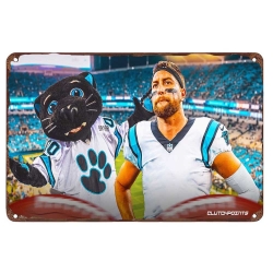 Carolina Panthers Aluminum Sign 12x8 Inch Adam Thielen 003