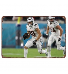 Cincinnati Bengals Aluminum Sign 12x8 Inch Chase Brown 001