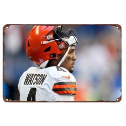 Cleveland Browns Aluminum Sign 8x12 Inch Deshaun Watson 001