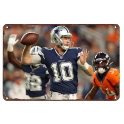 Dallas Cowboys Aluminum Sign 12x8 Inch Cooper Rush 001